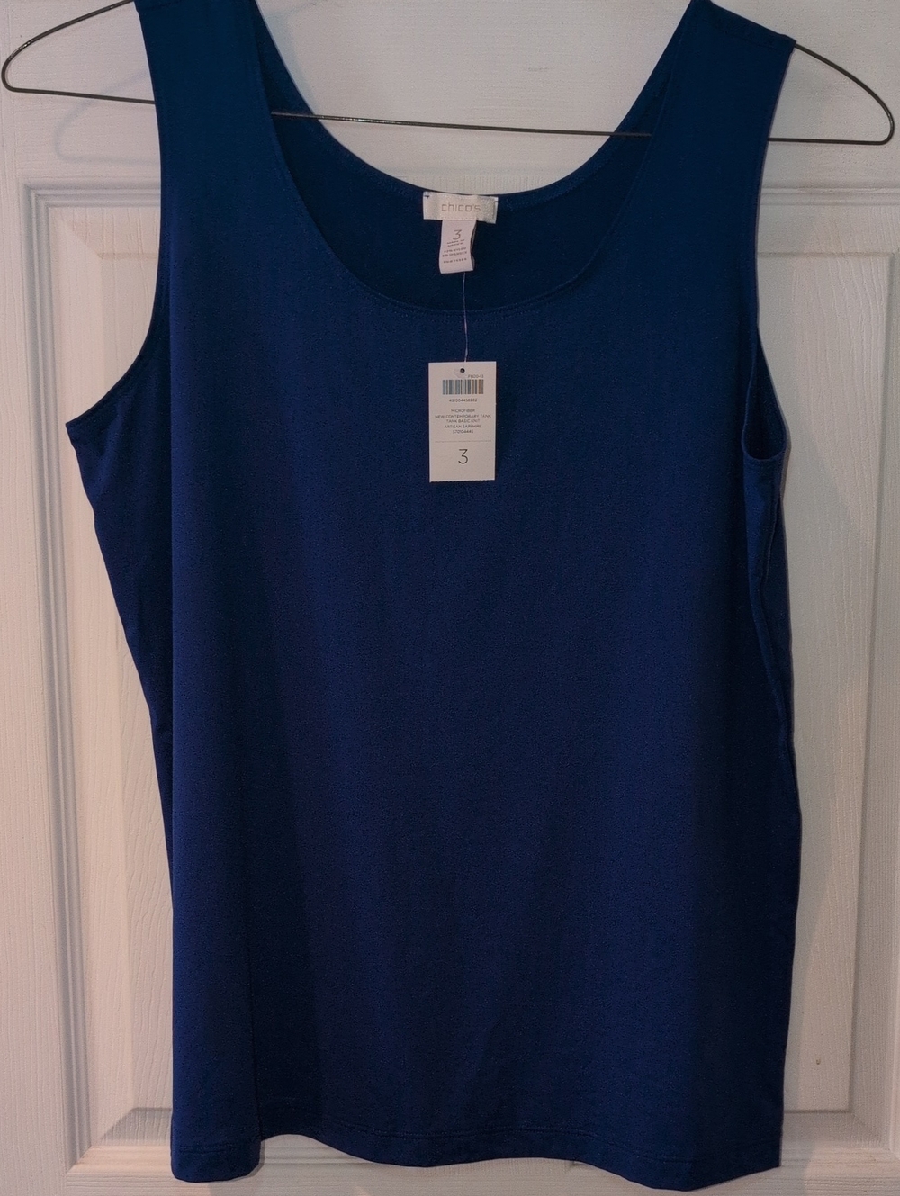 Chico's Sleeveless Scoop Neck Tank in Deep Blue